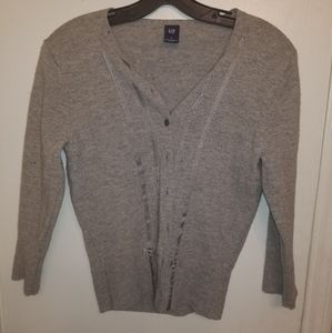 The perfect little gray Gap cardi